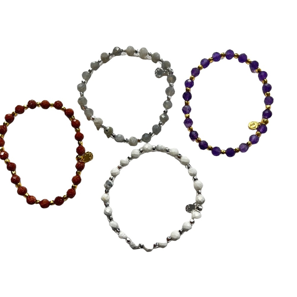GORJANA Set of 4 Mixed Beaded Bracelets NWOT - Picture 6 of 12